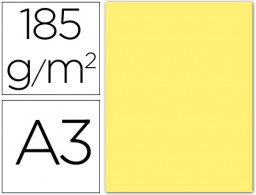 50h. cartulina Guarro A3 185g/m² amarillo